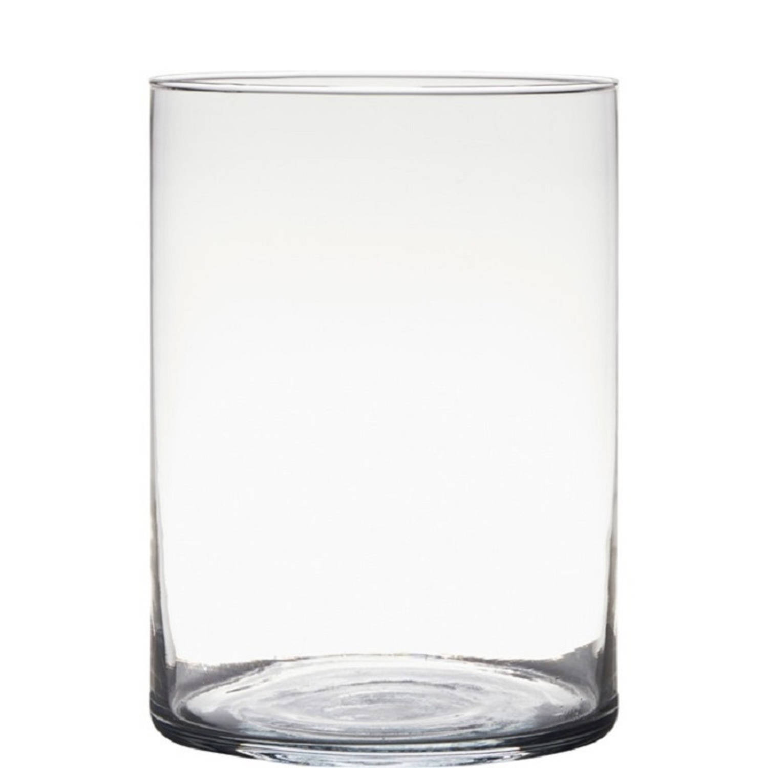 Hakbijl Glass Transparante Home Basics Cylinder Vorm Vaas Vazen Van