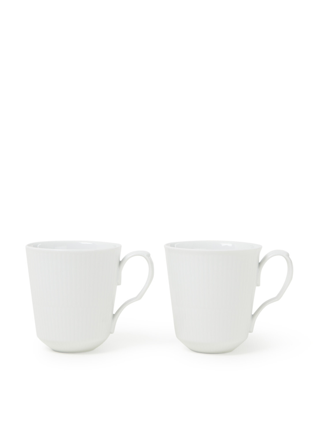 Royal Copenhagen White Fluted Mok 37 Cl Set Van 2 Koffie En