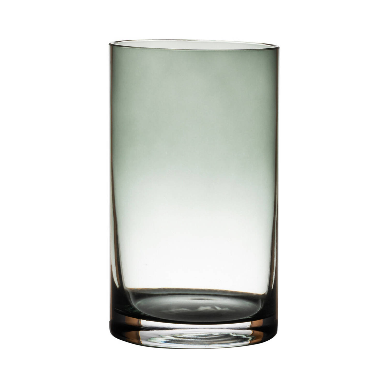 Hakbijl Glass Transparant Grijze Home Basics Cylinder Vaas Vazen Van