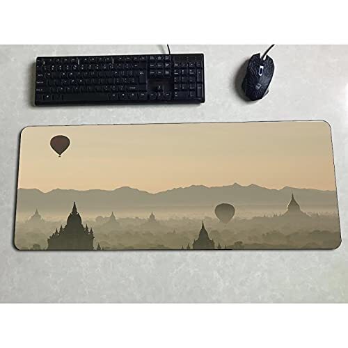 DHSBD Gaming Muismat Landschapsdruk Grote Mousepad Xxl Antislip Rubber