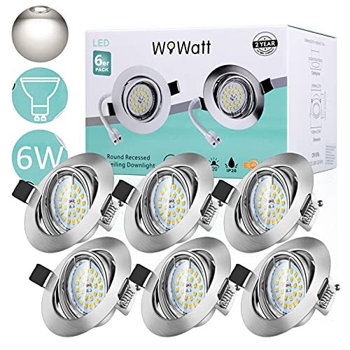 Wowatt LED Inbouwspot GU10 230V Inbouwarmatuur Zwenkbaar 6000K Koud Wit