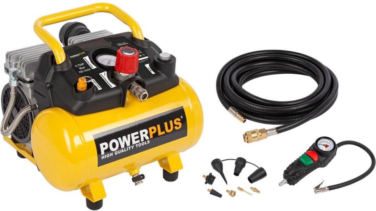 Powerplus Powx S Compressor Bar Liter Tankinhoud Inclusief