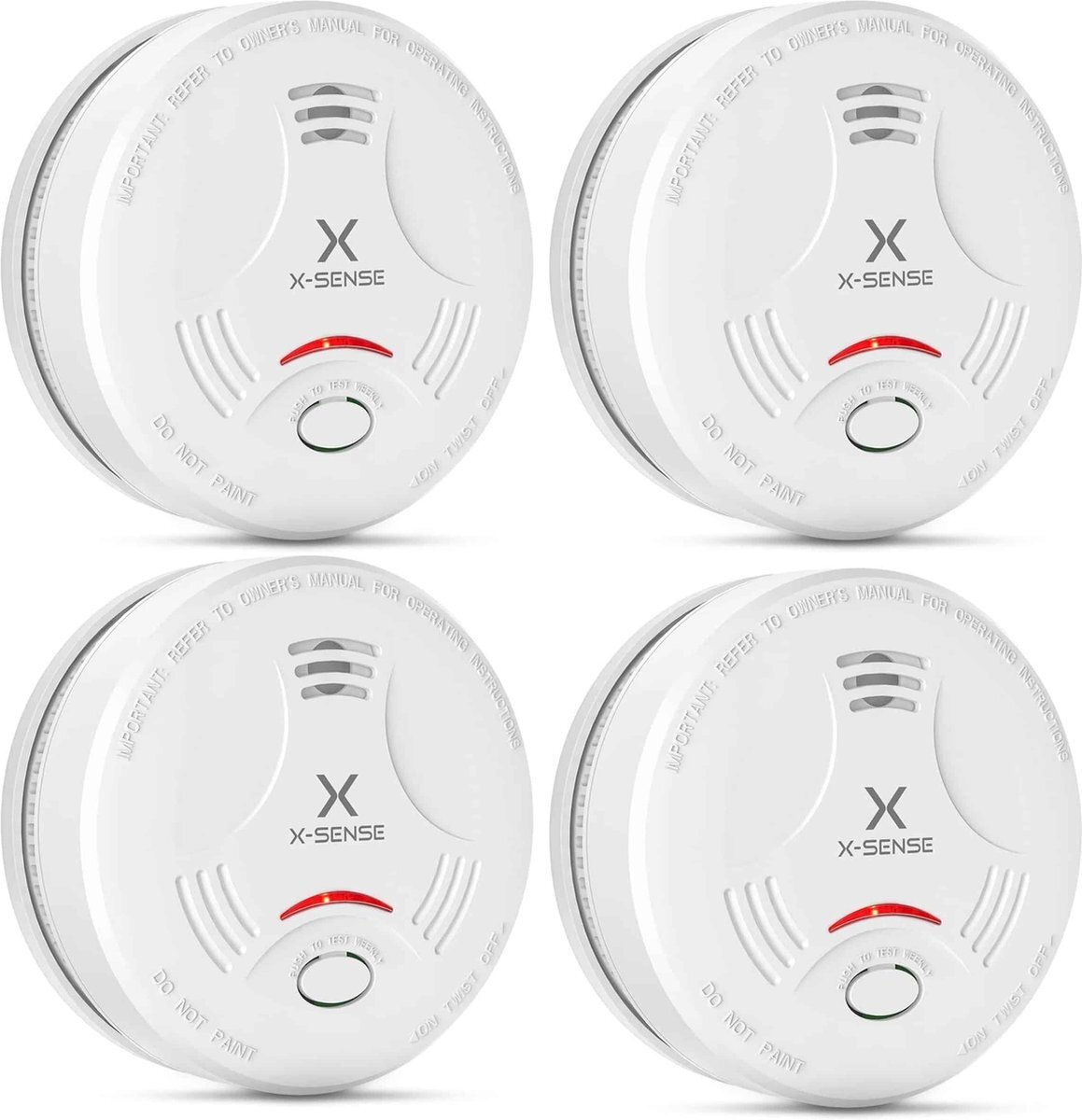 X Sense SD11 Rookmelder 4 Rookmelders 10 Jaar Batterij Voldoet