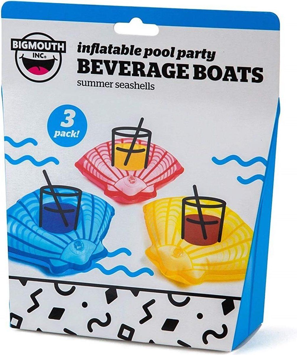 Bigmouth Inc. Opblaasbare Drankhouder Schelpen 3-pack - Multi