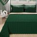 PETTI Artigiani Italiani - Quilt voor tweepersoonsbed, sprei voor tweepersoonsbed, tweezijdig dekbed, lentedeken, duifgroen, 100% Made in Italy