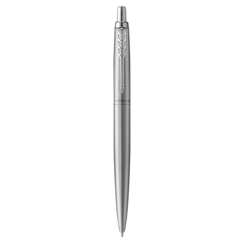 Parker Jotter XL Monochrome Stainless Steel Ballpoint Pen - Blue Ink - Medium Point - 1pc