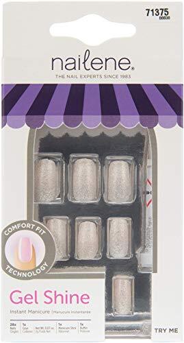 Nailene Gel Shine White Glitter Ballerina