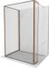 Mexen Kioto paroi de douche Walk-in 120 x 90 x 40 cm, cadre noir, or rose