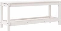 vidaXL Tuinbank 108x35x45 cm massief grenenhout wit