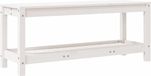 vidaXL Tuinbank 108x35x45 cm massief grenenhout wit