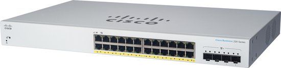 Cisco CBS220-24P-4G Managed L2 Gigabit Ethernet PoE+ Switch