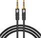 Drivv. AUX Kabel 3.5 mm - Jack naar Jack - 4 Polige Audio Kabel - Gold Plated - Male to Male - PVC - Zwart - 1,5 meter