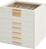 SONGMICS Sieradendoos - Wit-goudkleurig - MDF