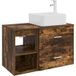 Maison Exclusive - Ensemble de deux meubles de salle de bain en chêne fumé, dimensions : 83 x 35 x 80 cm
