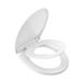 Ibergrif M41002-2 WC-bril, familie-toiletbril met O-vormige softclose-snelsluiting, gemakkelijk schoon te maken, wit