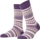 Burlington Fair Isle gedessineerd wol sokken dames rood - maat 36-41