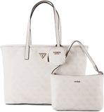 GUESS shopper schoudertas met laptopvak Power Play II Large Tech Tote Bone Logo crème