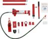 Cric hydraulique - Cric bouteille, modèle fendu - 4 tonnes (4000 kg) - Forme cylindrique - 16 kg - Rouge