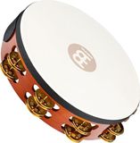 Meinl Percussion TAH2B-AB Headed Wood Tambourine met messing klemmen (2 rijen), 25,40 cm (10 inch) diameter, afrikaanbruin