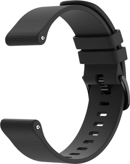 imoshion Siliconen sport bandje met gesp - Universeel 22 mm aansluiting - Zwart