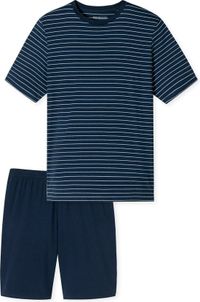 Schiesser Pyjama kort Casual Essentials - Heren Shortama - admiral
