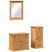 vidaXL Meuble de salle de bain VIGO 3 pièces miel brun pin massif