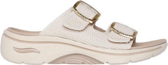 Skechers GO WALK ARCH FIT 2.0 SANDAL-C Dames Slippers - Naturel - Maat 40