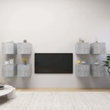 Maison Exclusive - Meuble mural pour téléviseurs, 8 pièces, couleur béton gris, 30,5 x 30 x 30 cm