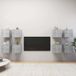 Maison Exclusive - Meuble mural pour téléviseurs, 8 pièces, couleur béton gris, 30,5 x 30 x 30 cm