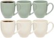 5Five Mug Venice - 6x stuks - Céramique - Vert - 480 ml