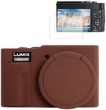 Foto de Vakman Solidchoice - Siliconen Case voor Panasonic Lumix ZS99/TZ99 met 2 Screen Protectors, Coffee
