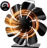 Relaxdays Ventilateur de poêle - sans électricité - avec thermomètre