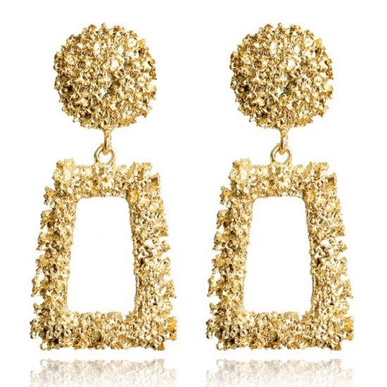 Cilla Jewels Lookinggoodtoday Cilla Chunky Geometrische Oorbellen - Goudkleurig