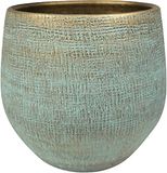 Ter Steege Plantenpot - moderne look - shiny blauw - D31 x H28 cm - Keramiek