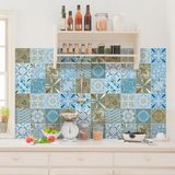 Ambiance Sticker Zelfklevende tegelmuurstickers voor keuken en badkamer - 60 Bunbury Azulejos tegelstickers - 60 stickers 15x15cm