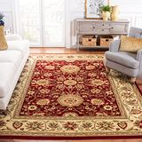 Safavieh LNH212F tapijt vierkant tijdloos 182 x 182 cm rood ivoorkleurig