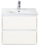 BES LED Dante Badmeubelset 60 cm - Wit Hoogglans - Keramische Wastafel Wit Enjoy