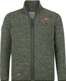 Jan Vanderstorm heren Gebreid Fleece Vest - 68/70 - Olijfgroen