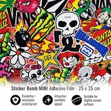 4R Quattroerre.it 16227 Plakfolie voor auto's, sticker Bomb Mini, 25 x 35 cm
