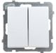 Ospel Sonata double slide switch, matte white