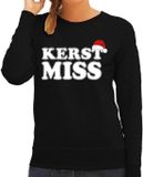 Bellatio Decorations Foute Kersttrui/sweater voor dames - Kerstmiss - zwart - Kerstmuts - Merry Christmas XXL