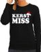 Bellatio Decorations Foute Kersttrui/sweater voor dames - Kerstmiss - zwart - Kerstmuts - Merry Christmas XXL
