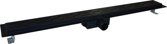 Wiesbaden Douchegoot met Flens 90 cm - Mat Zwart