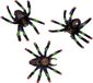 Amscan Nep spinnen - 16x stuks - zwart - 4 x 3 cm - halloween - beestjes - horror - feestdecoratie