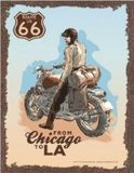 Impact & Strategie Route 66 Biker Metalen Bord - 15 x 20 cm