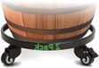 Support de plantes en métal avec roues - Support rond robuste de 36 cm pour pot de fleurs de jardin extérieur - Chariot trépied pour plantes d'intérieur - Rouleur noir