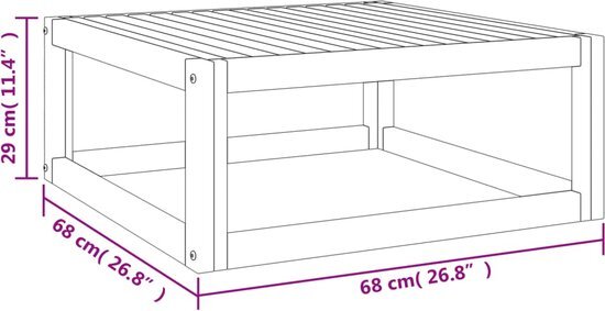 vidaXL 4-delige Loungeset met kussens massief hout taupe