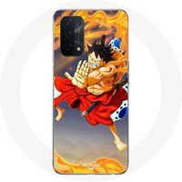 Maniacase Hoesje voor Oppo A74 5G Anime Luffy Gear 5 One Piece