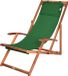 Casaria Chaise longue bois d'acacia – Pliable jusqu'à 120kg – Vert