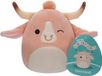 Squishmallows Howland - Pêche Brahma Bull 40cm Peluche